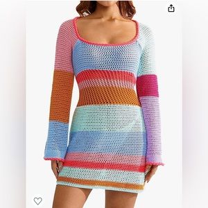 NWOT- Crochet Knitted Dress- Size Small